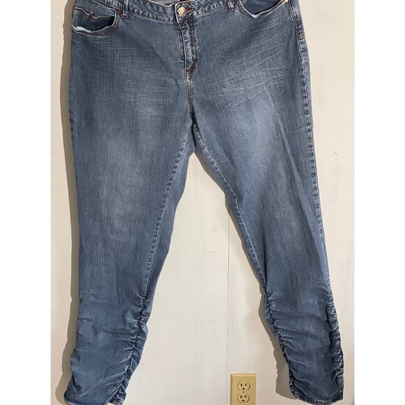 Women,s Plus size Denim Stretch Jeans Stacked Legs ROCAWAER - Picture 1 of 13